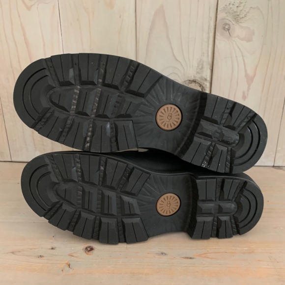 UGG BILTMORE WORKBOOT BLACK LEATHER NEW - Picture 8 of 9